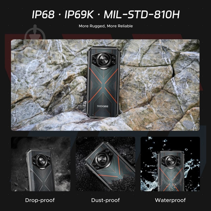 Смартфон Doogee 8/256GB (Cyber 8+256GB Black) - фото 9