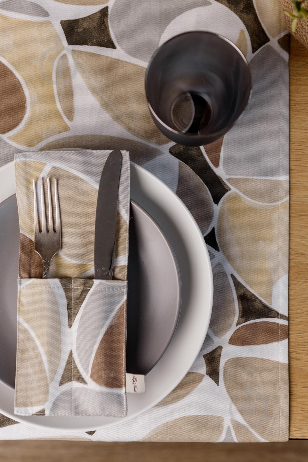 Чехол для приборов La Nuit "КАМНИ" 10x24 см - фото 4 Чехол для приборов La Nuit "КАМНИ" 10x24 см - фото 4