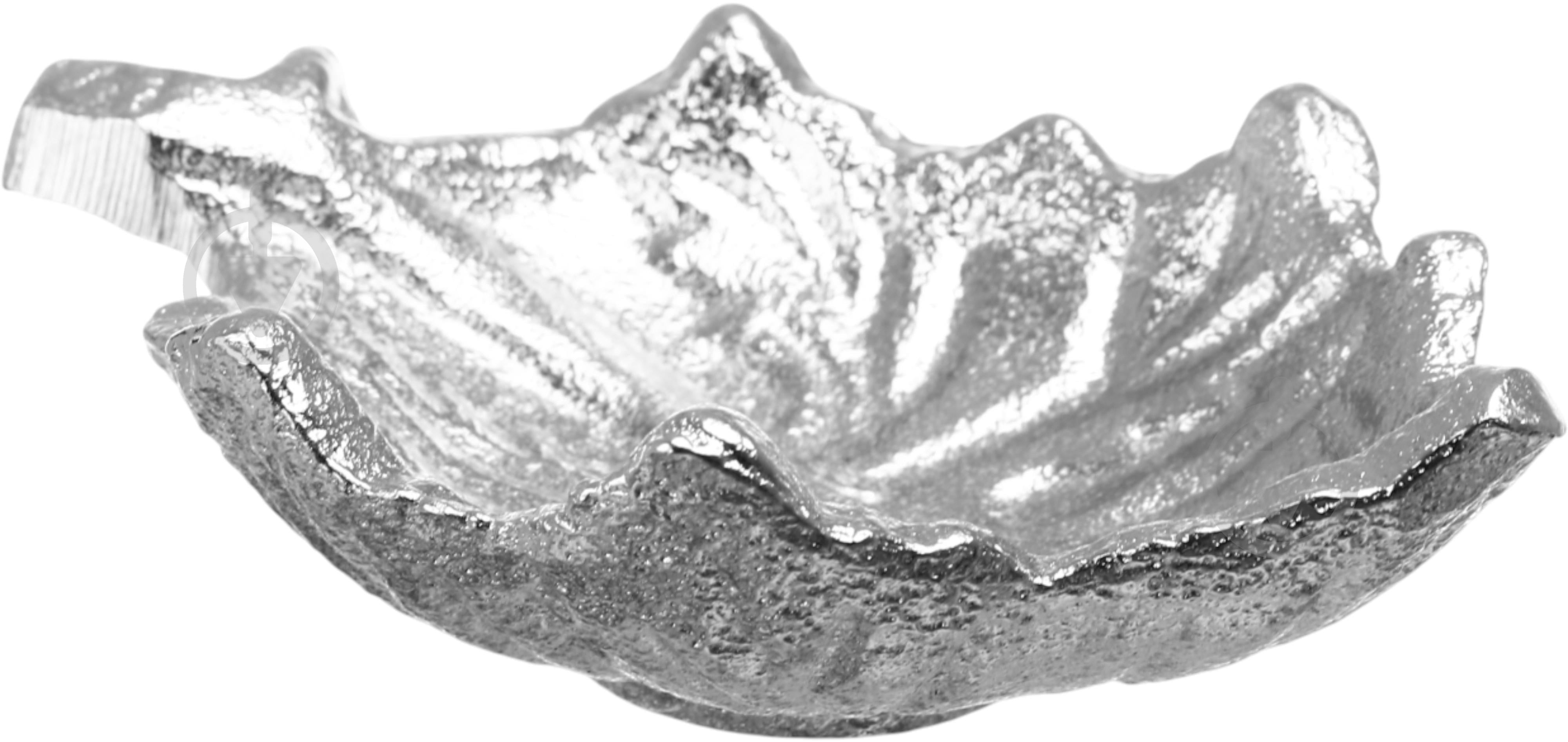 Поднос декоративный Inari Leaf 11х8х4 см серебристая - фото 1