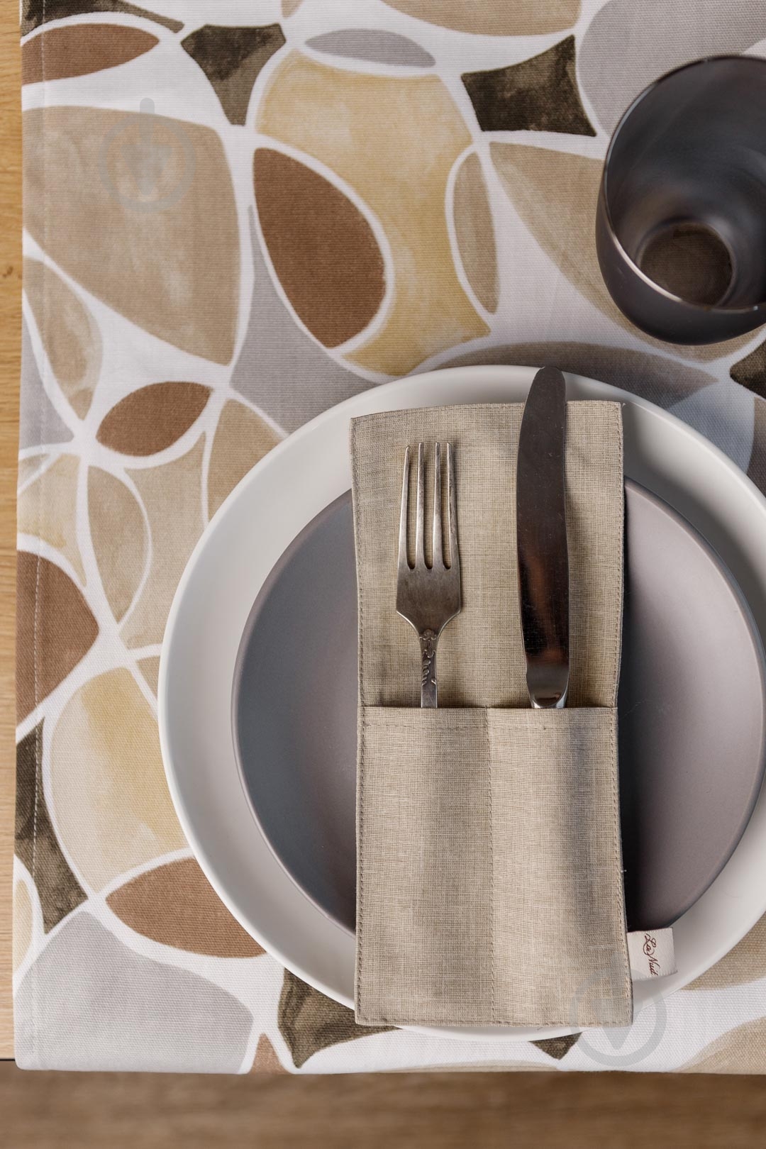 Чехол для приборов La Nuit "КАМНИ" Беж 10x24 см - фото 3 Чехол для приборов La Nuit "КАМНИ" Беж 10x24 см - фото 3