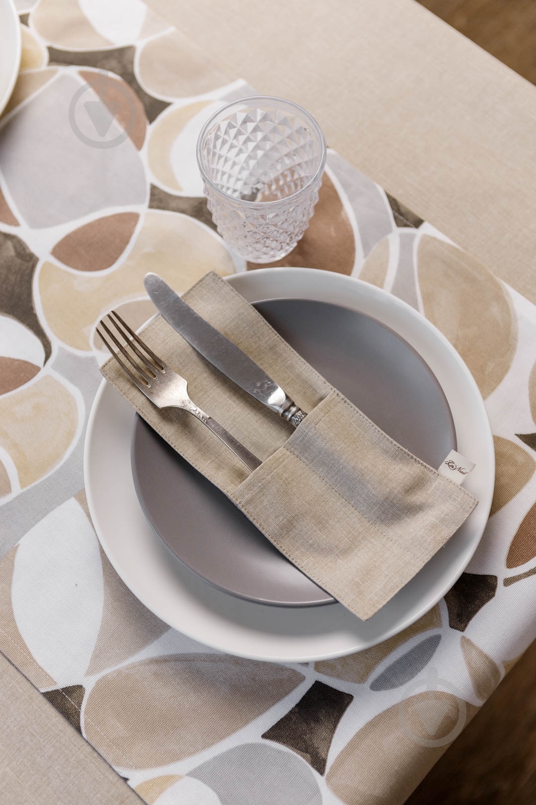 Чехол для приборов La Nuit "КАМНИ" Беж 10x24 см - фото 11 Чехол для приборов La Nuit "КАМНИ" Беж 10x24 см - фото 11