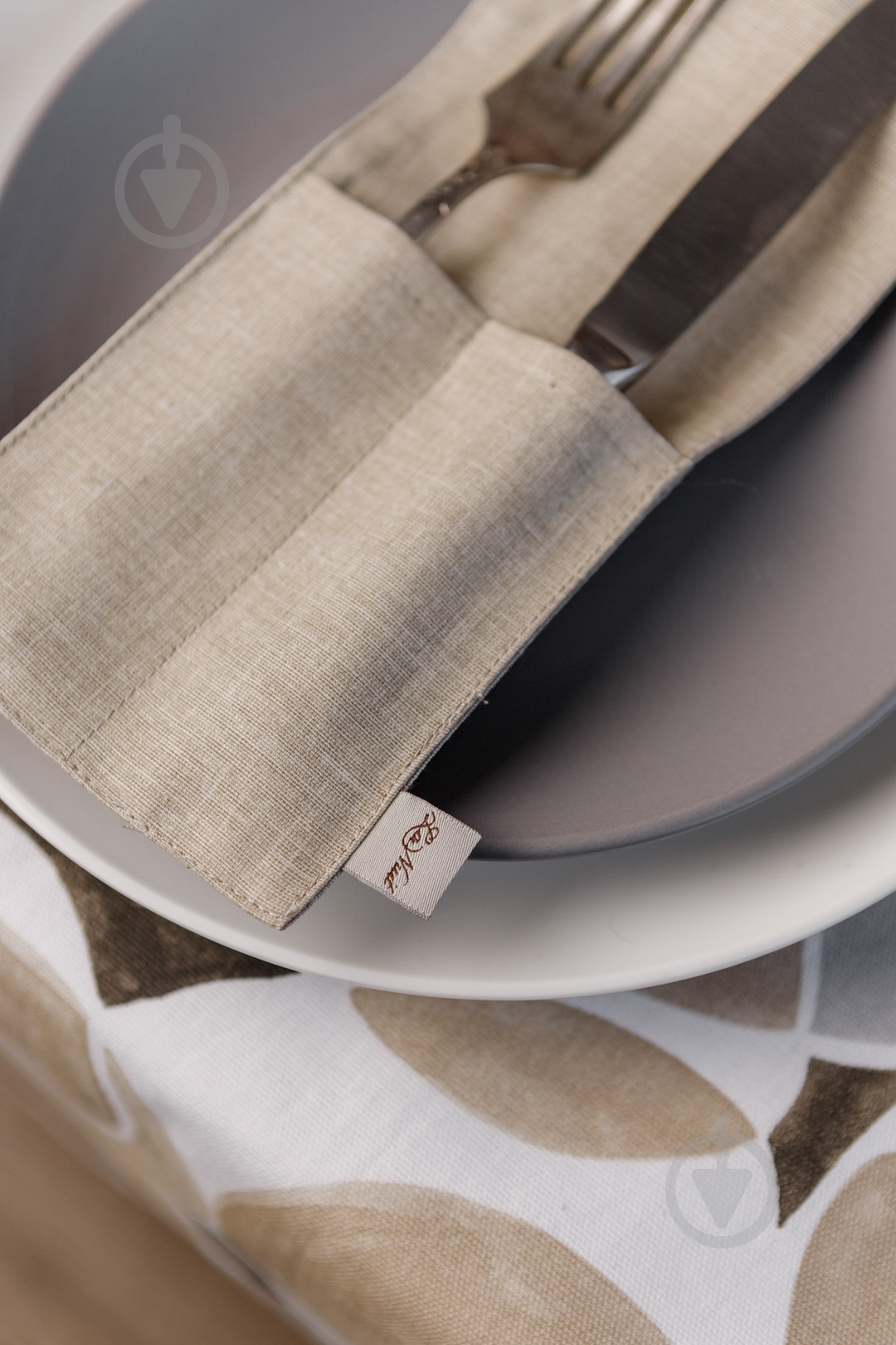 Чехол для приборов La Nuit "КАМНИ" Беж 10x24 см - фото 2 Чехол для приборов La Nuit "КАМНИ" Беж 10x24 см - фото 2