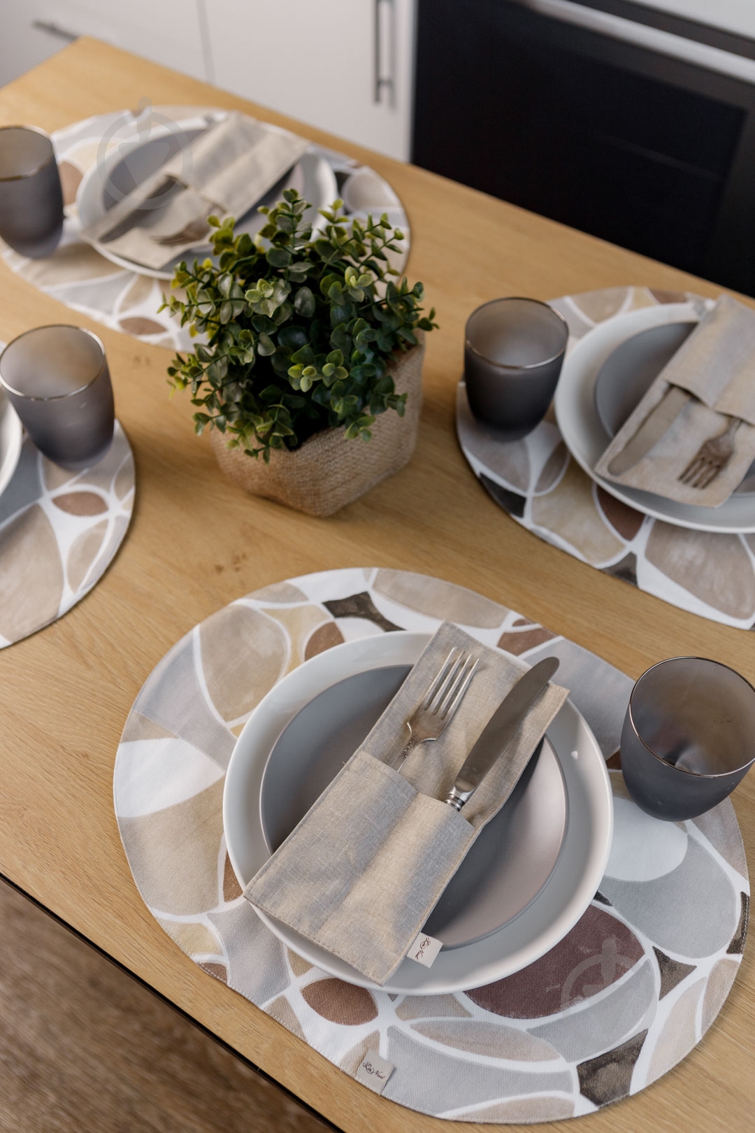 Чехол для приборов La Nuit "КАМНИ" Беж 10x24 см - фото 9 Чехол для приборов La Nuit "КАМНИ" Беж 10x24 см - фото 9