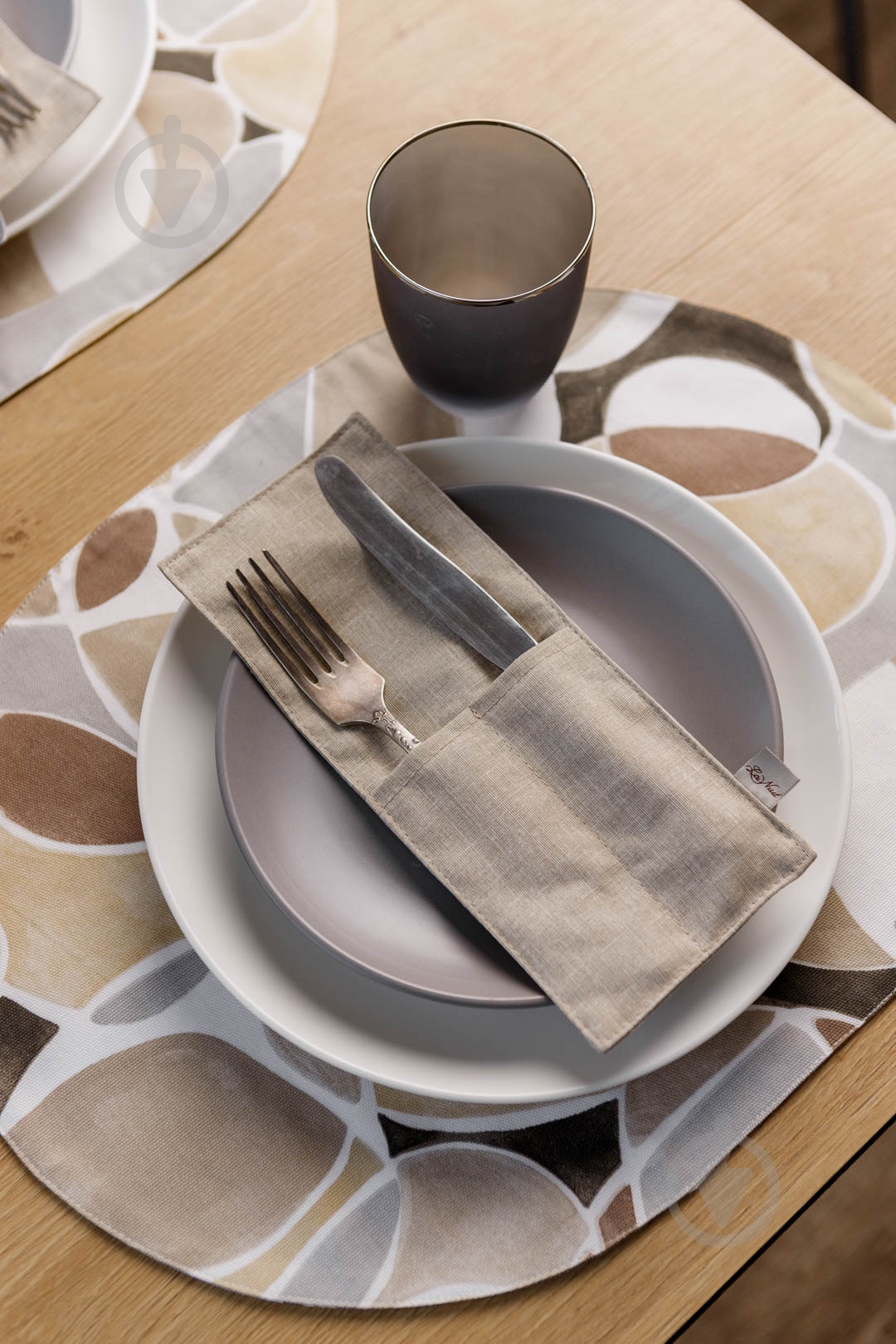 Чехол для приборов La Nuit "КАМНИ" Беж 10x24 см - фото 5 Чехол для приборов La Nuit "КАМНИ" Беж 10x24 см - фото 5