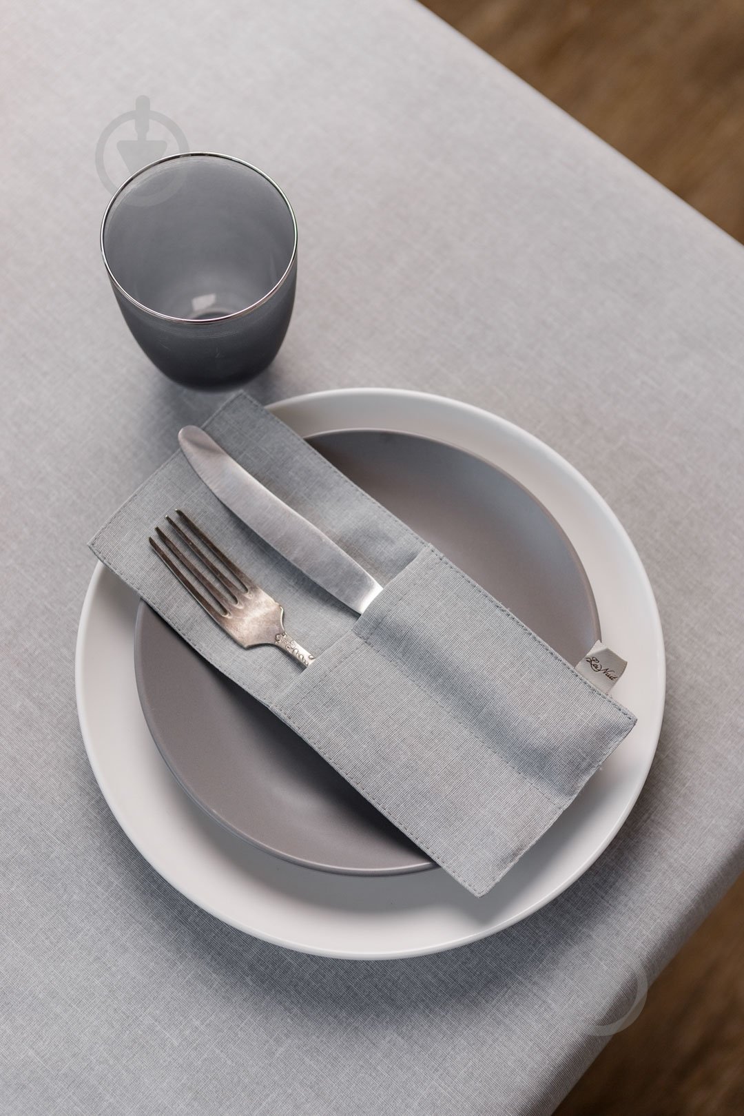 Чехол для приборов La Nuit "КАМНИ" Серый 10x24 см - фото 3 Чехол для приборов La Nuit "КАМНИ" Серый 10x24 см - фото 3