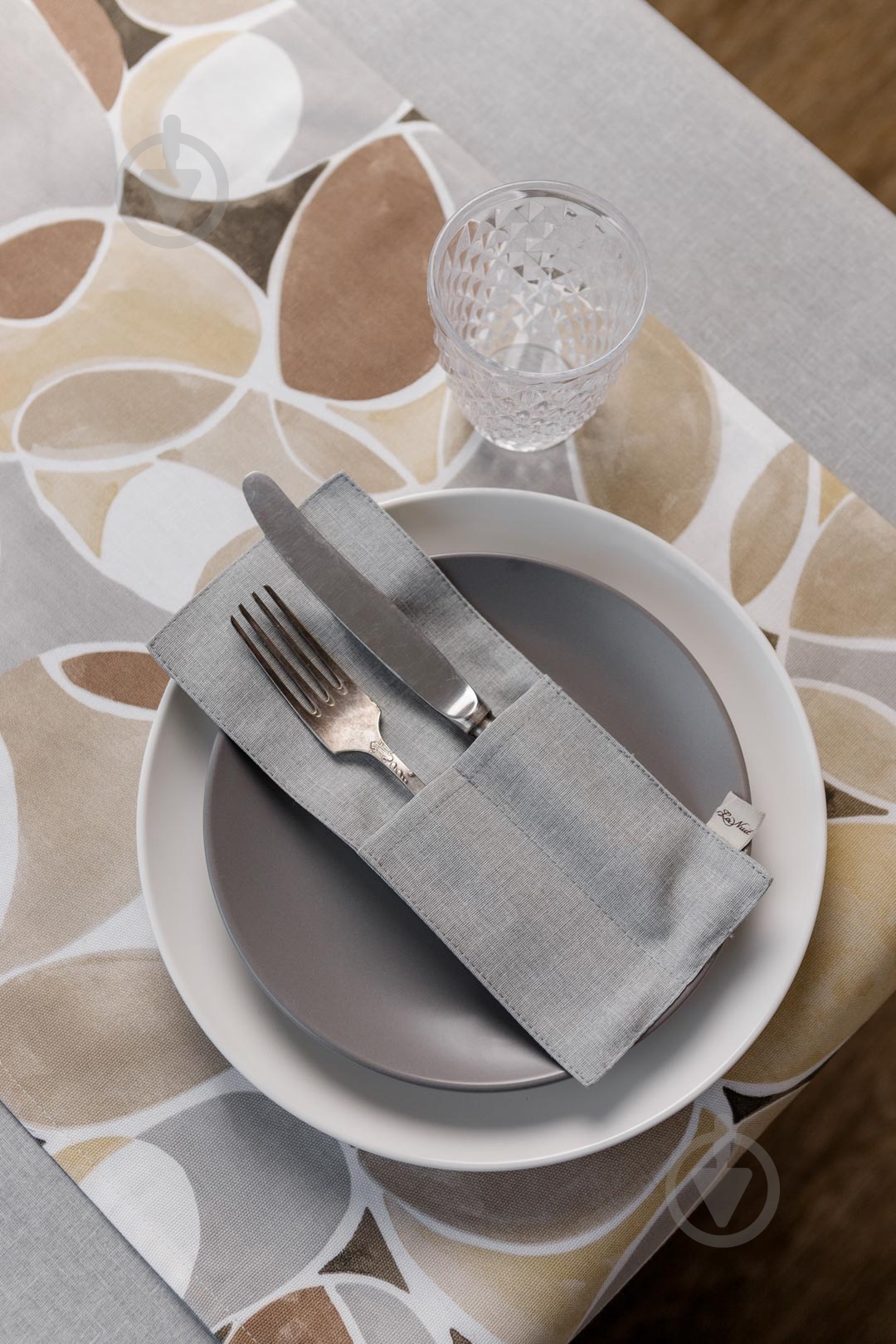 Чехол для приборов La Nuit "КАМНИ" Серый 10x24 см - фото 18 Чехол для приборов La Nuit "КАМНИ" Серый 10x24 см - фото 18