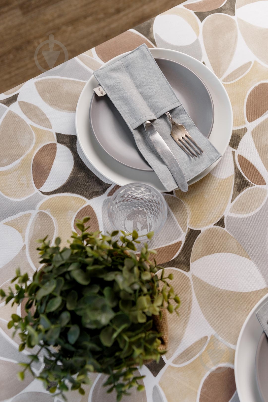 Чехол для приборов La Nuit "КАМНИ" Серый 10x24 см - фото 7 Чехол для приборов La Nuit "КАМНИ" Серый 10x24 см - фото 7