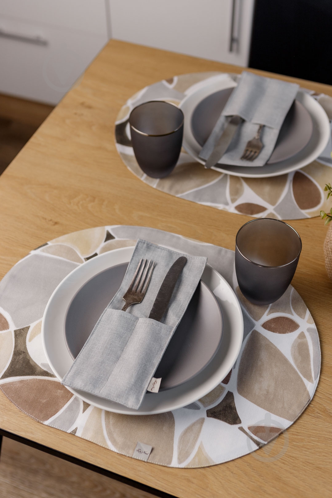 Чехол для приборов La Nuit "КАМНИ" Серый 10x24 см - фото 13 Чехол для приборов La Nuit "КАМНИ" Серый 10x24 см - фото 13