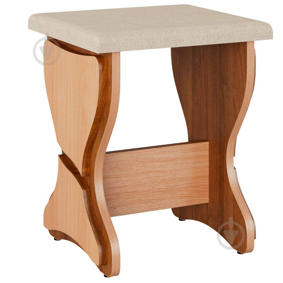 Табурет Компаніт Т-3 балатон темно-бежевий / бук - фото 1