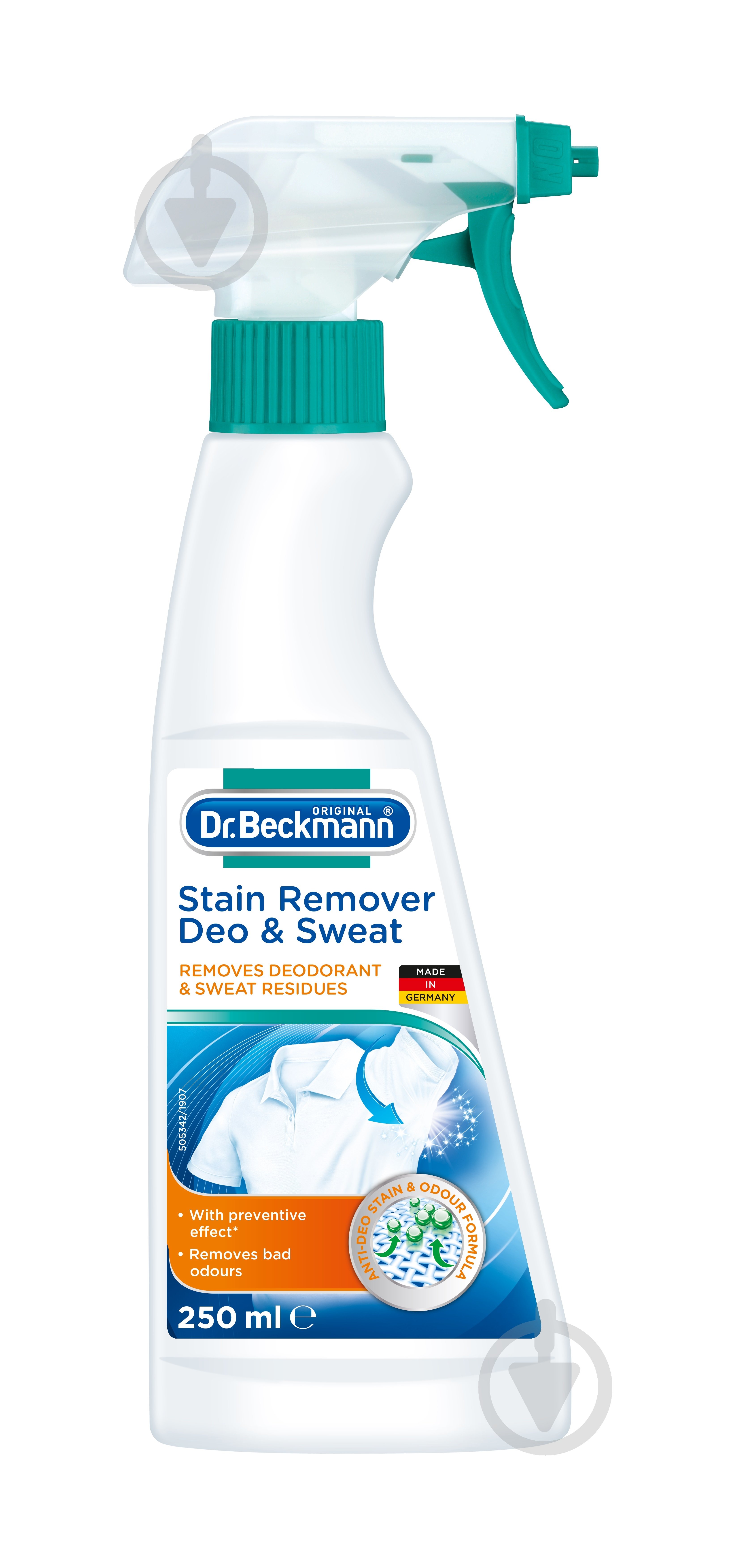 Пятновыводитель Dr. Beckmann спрей от дезодоранта и пота 250 мл - фото 1