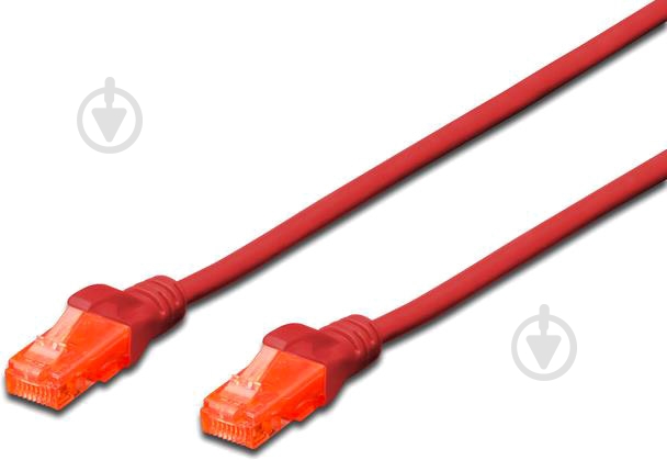 Патч-корд Digitus CAT 6 UTP (DK-1612-005/R) 0,5 м красный - фото 1