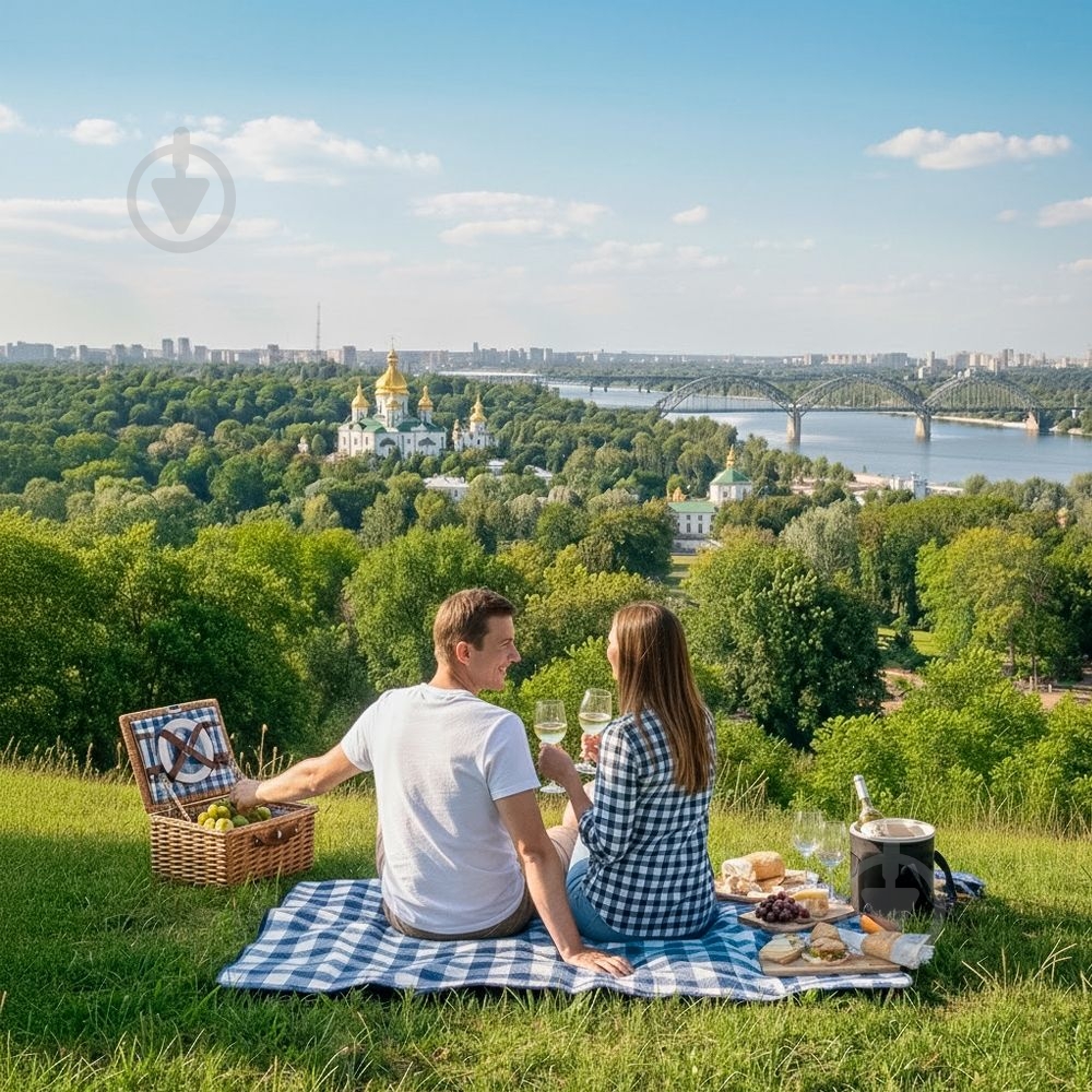 Плед Picnic 130x180 см синий с белым Soft Me - фото 9