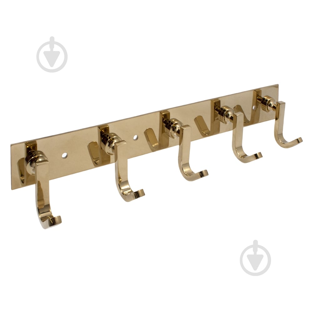 Вешалка для ванной комнаты Trento Moderno Grande Oro на 5 крючков золотой - фото 1
