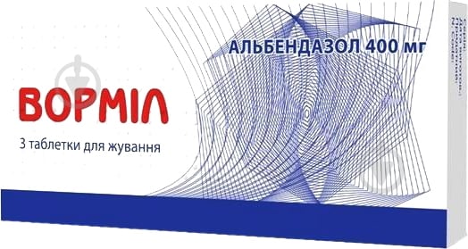 Вормил таблетки жевательные 400 мг - фото 1