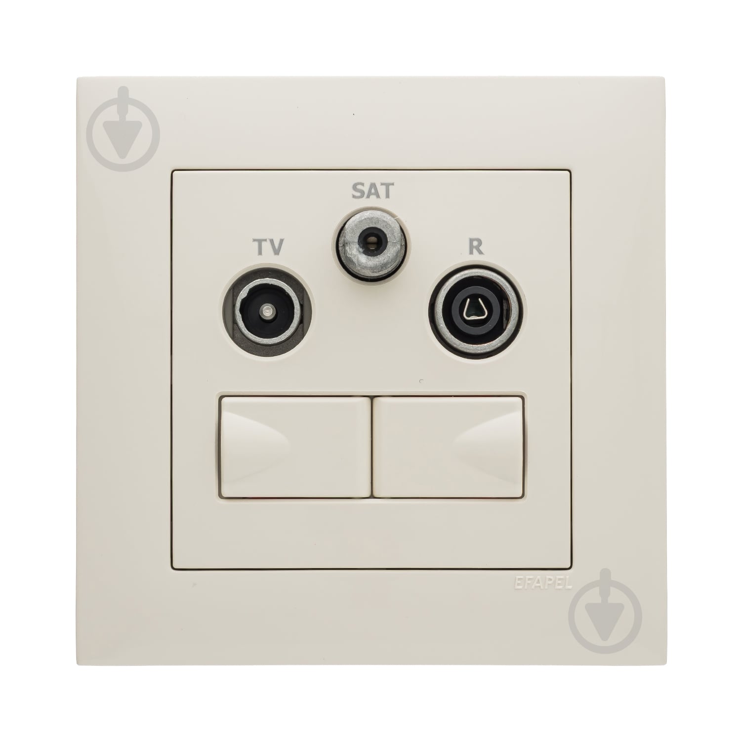Розетка TV+R+SAT Efapel Logus компьютерная двойная IP20 слоновая кость 21546 TMF - фото 1