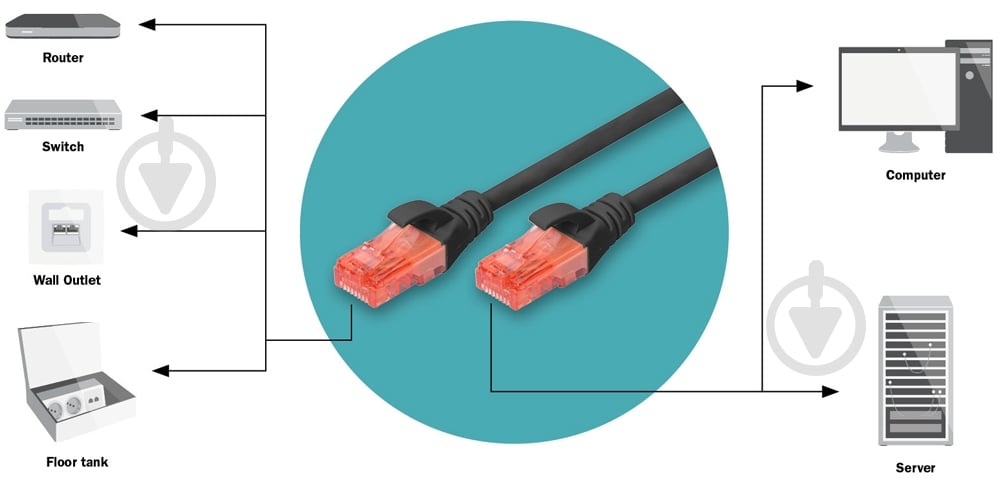 Патч-корд Digitus Cat 6 UTP AWG 26/7 Cu LSZH 1 м чорний - фото 4