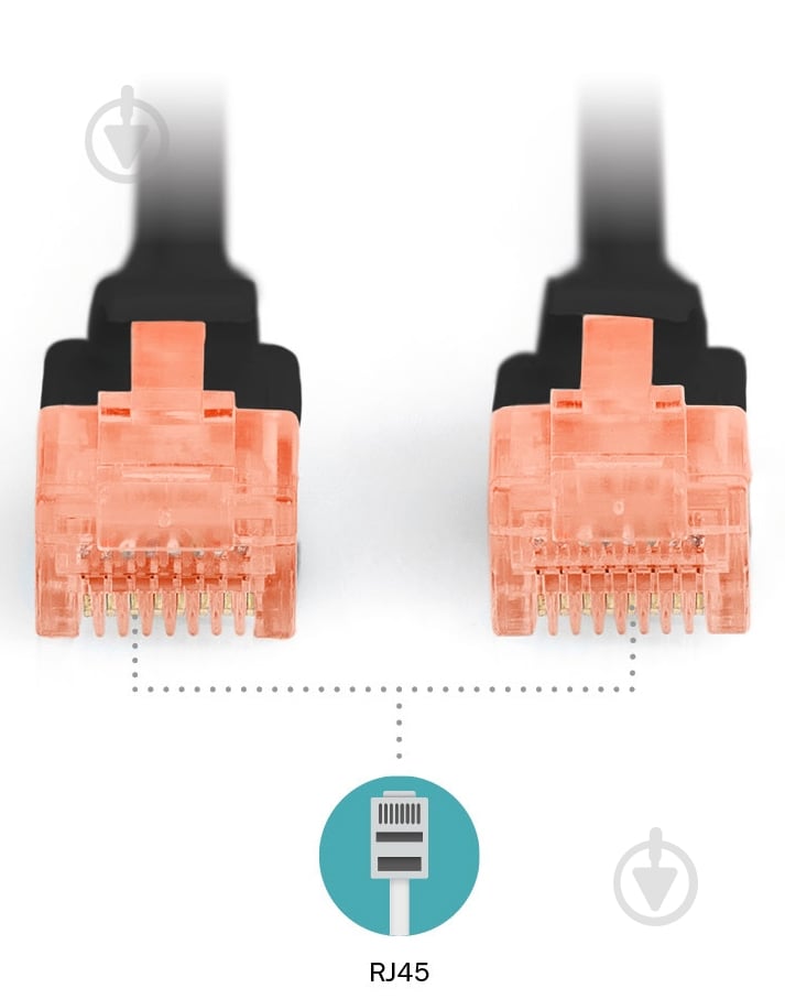 Патч-корд Digitus Cat 6 UTP AWG 26/7 Cu LSZH 1 м чорний - фото 3