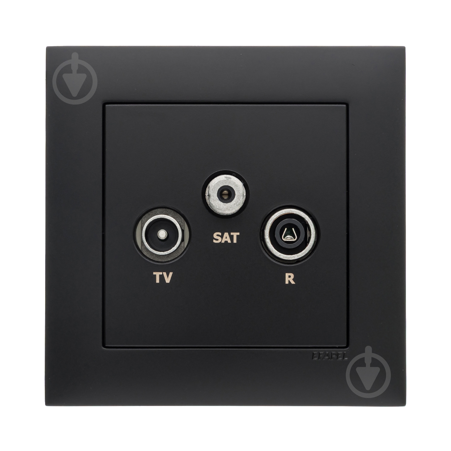 Розетка TV+R/SAT оконечная Efapel Logus IP20 черный матовый 21543 TPM - фото 1