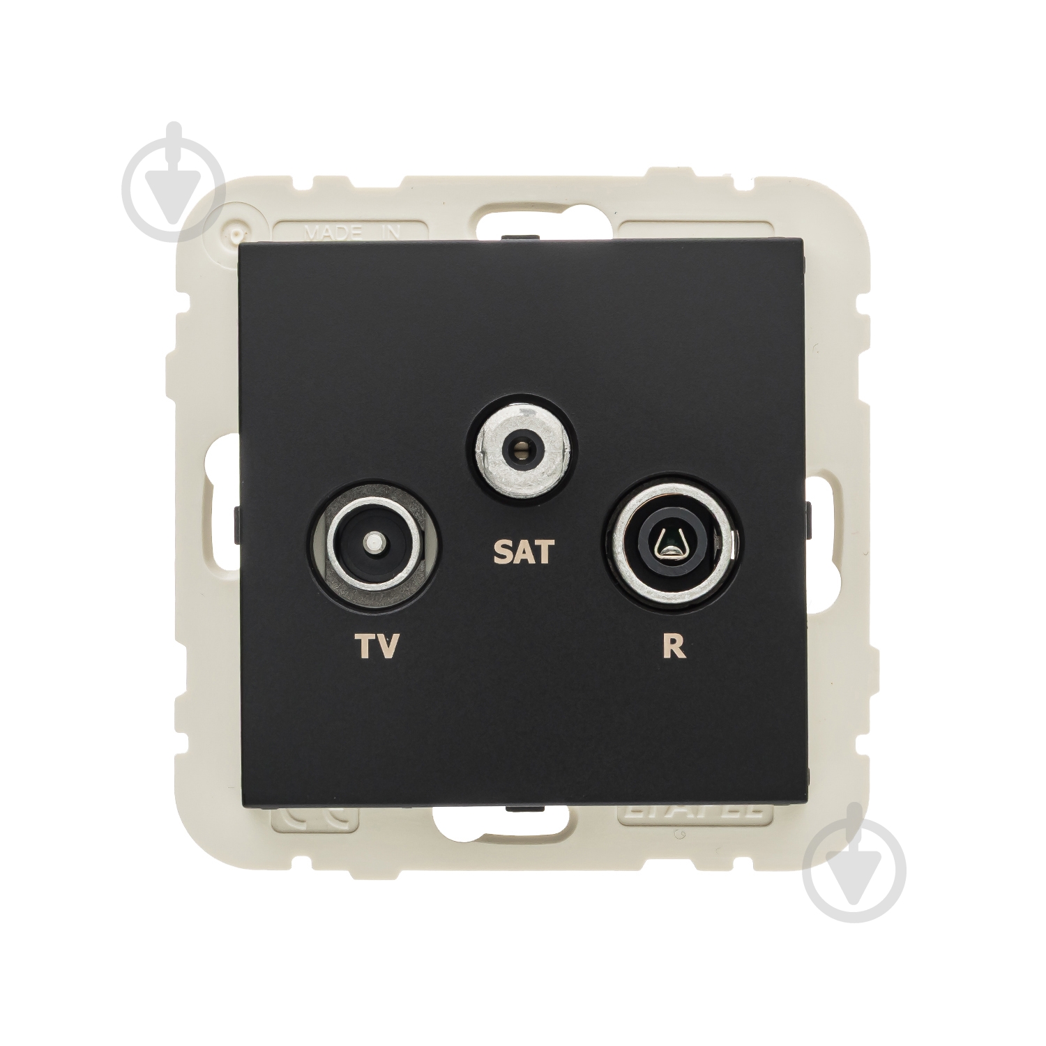 Розетка TV+R/SAT оконечная Efapel Logus IP20 черный матовый 21543 TPM - фото 3
