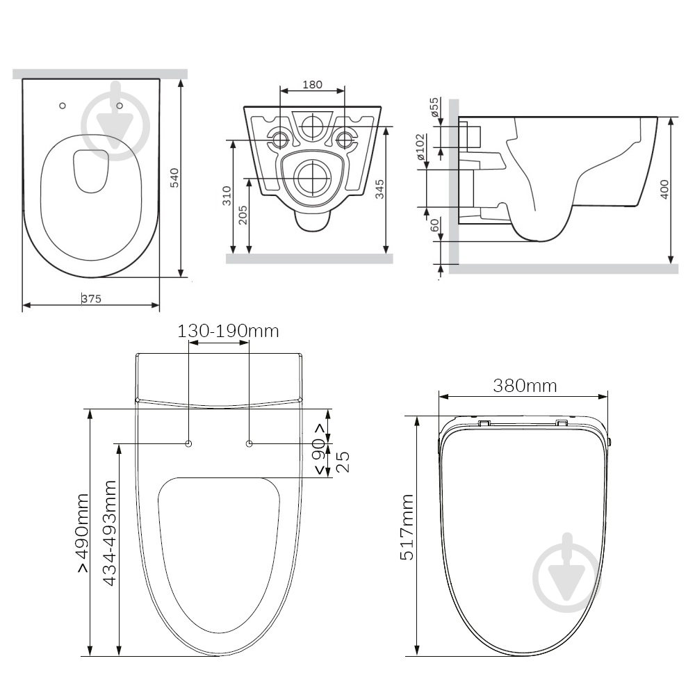 Унитаз подвесной AM.PM Func C8F1702SC FlashClean - фото 12 Унитаз подвесной AM.PM Func C8F1702SC FlashClean - фото 12