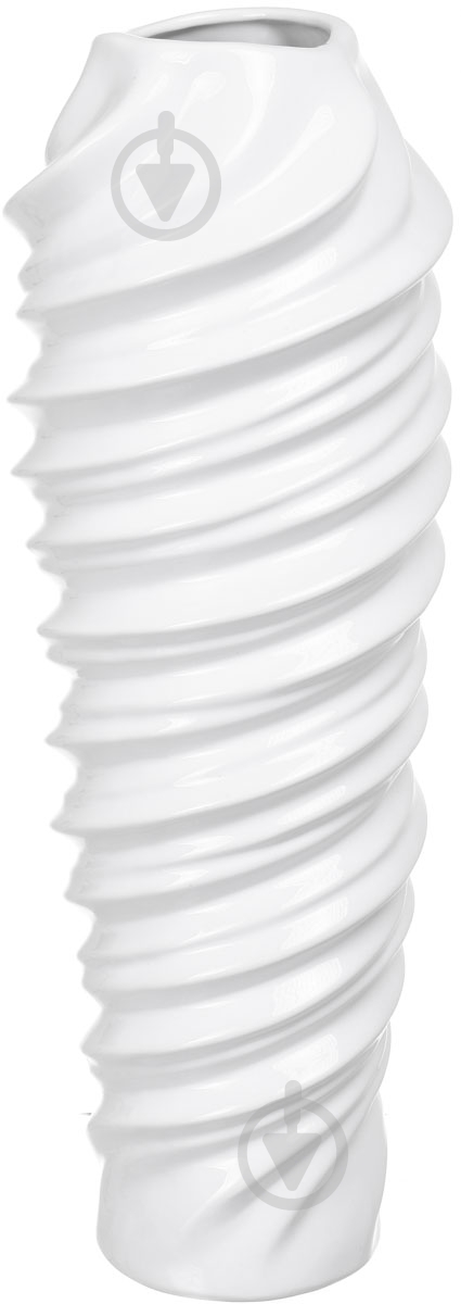 Ваза керамическая Wave 16.5х48 см 48 см белая 19992 - фото 1