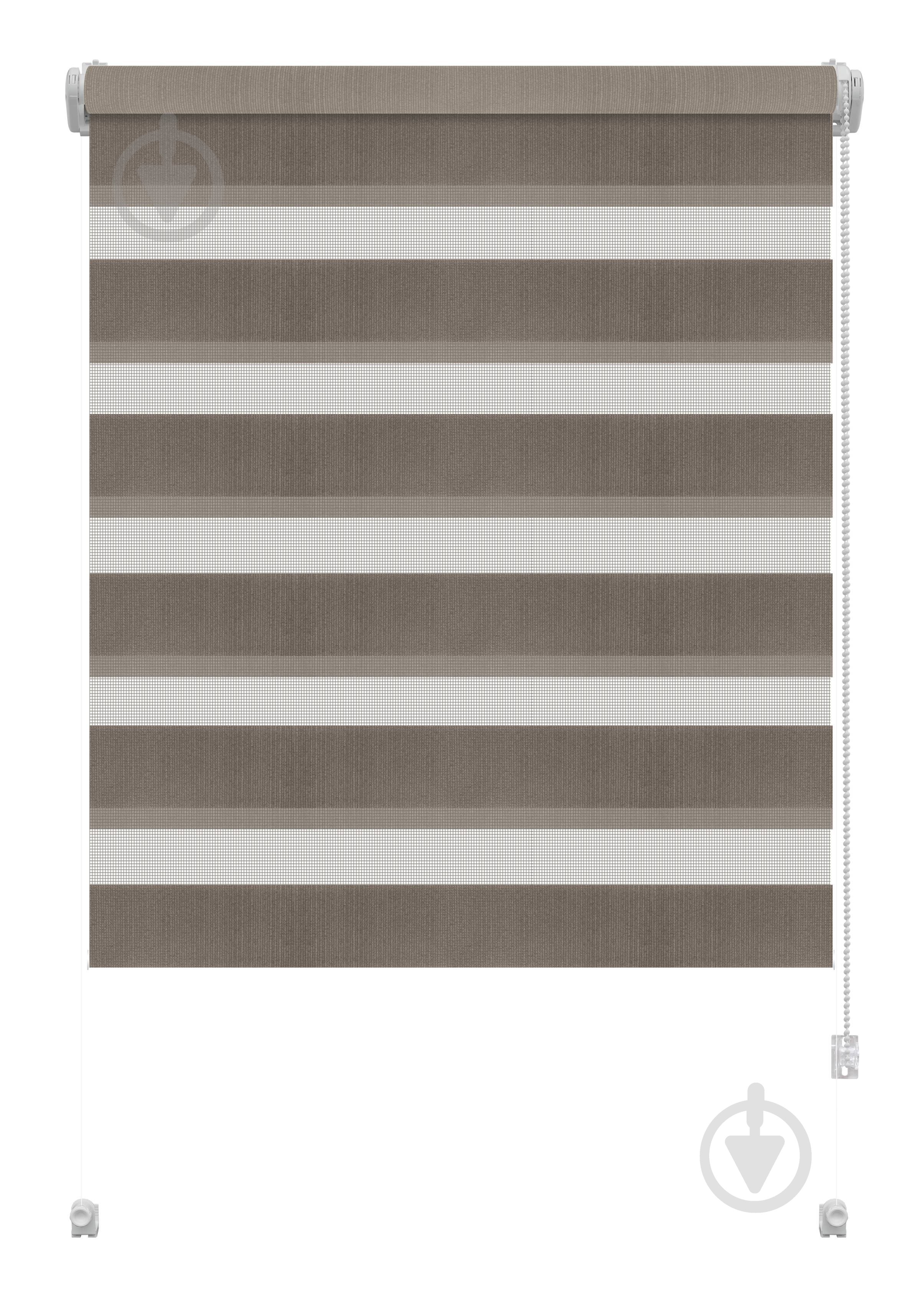 Ролета день-ночь Gardinia Мини Зебра 42,5x150 см мокко - фото 1