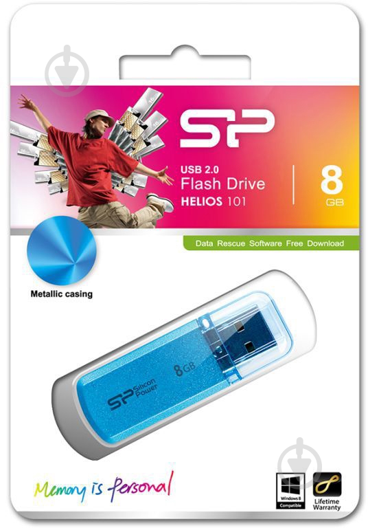 Флеш-память USB Silicon Power Helios 101 8 ГБ USB 2.0 blue (SP008GBUF2101V1B) - фото 4