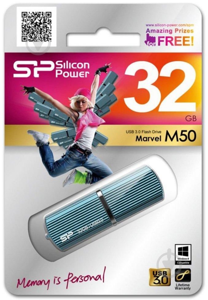 Флеш-пам'ять USB Silicon Power Marvel M50 32 ГБ USB 3.0 blue (SP032GBUF3M50V1B) - фото 4 Флеш-пам'ять USB Silicon Power Marvel M50 32 ГБ USB 3.0 blue (SP032GBUF3M50V1B) - фото 4