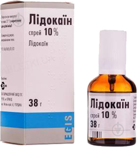 Лідокаїн 10% спрей 38 г - фото 1 Лідокаїн 10% спрей 38 г - фото 1