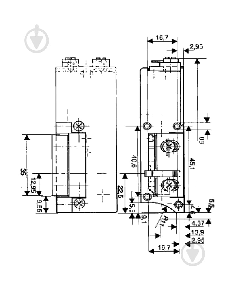 Електрозасувка EFF EFF 125 D15 FaFix (6-12V_AC/DC R) НЗ_А для багатоспрямованих замків - фото 2