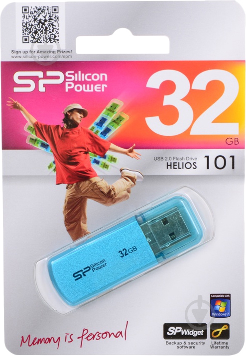 Флеш-память USB Silicon Power Helios 101 32 ГБ USB 2.0 blue (SP032GBUF2101V1B) - фото 3