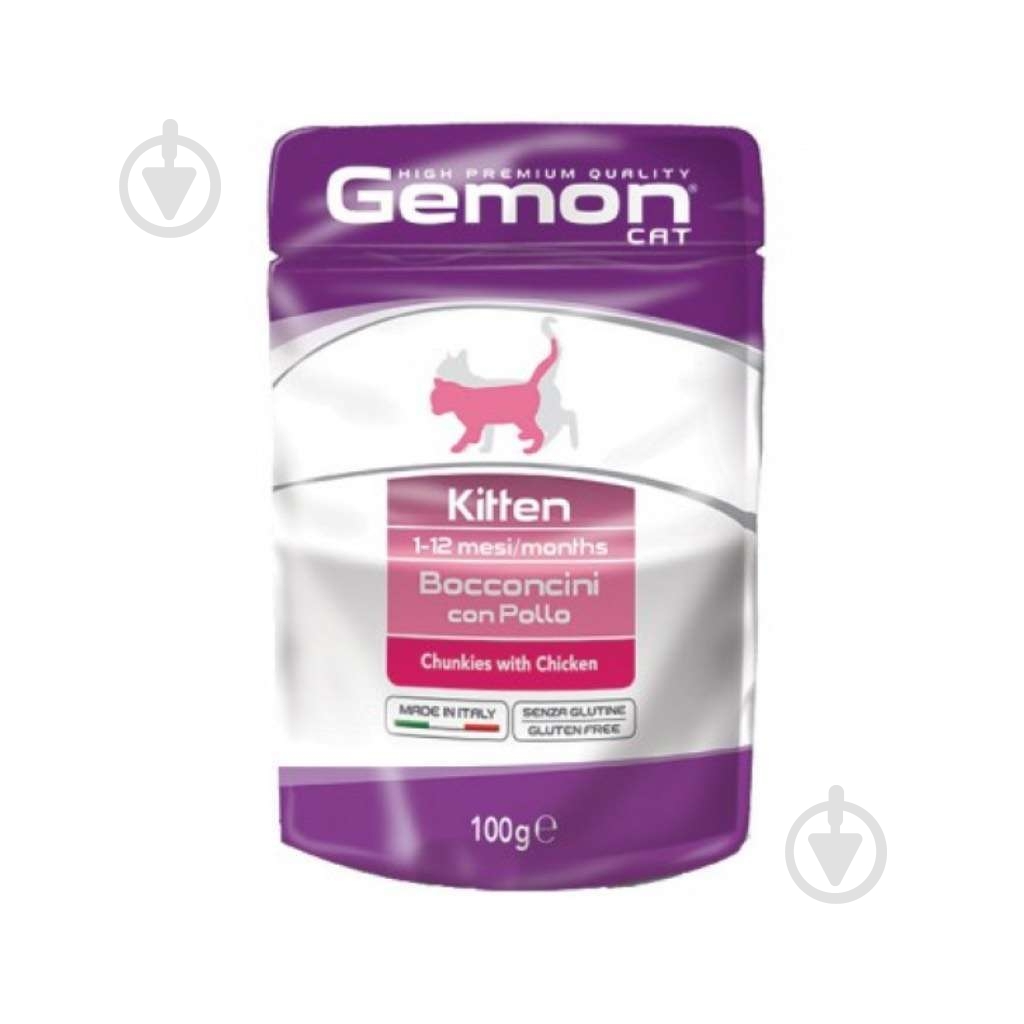Консерва GEMON Kitten WET CAT KITTEN з куркою 100 г (70300896) - фото 1 Консерва GEMON Kitten WET CAT KITTEN з куркою 100 г (70300896) - фото 1