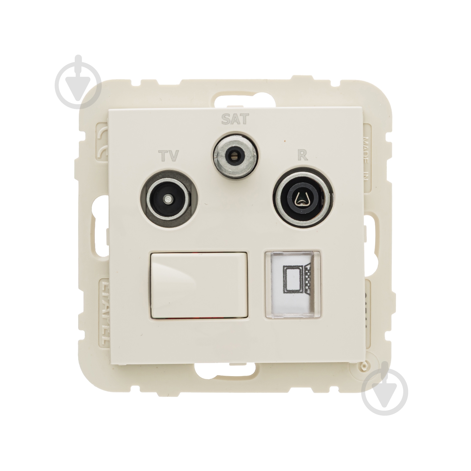 Розетка TV+R/SAT Efapel Logus IP20 слоновая кость 21544 TMF - фото 3