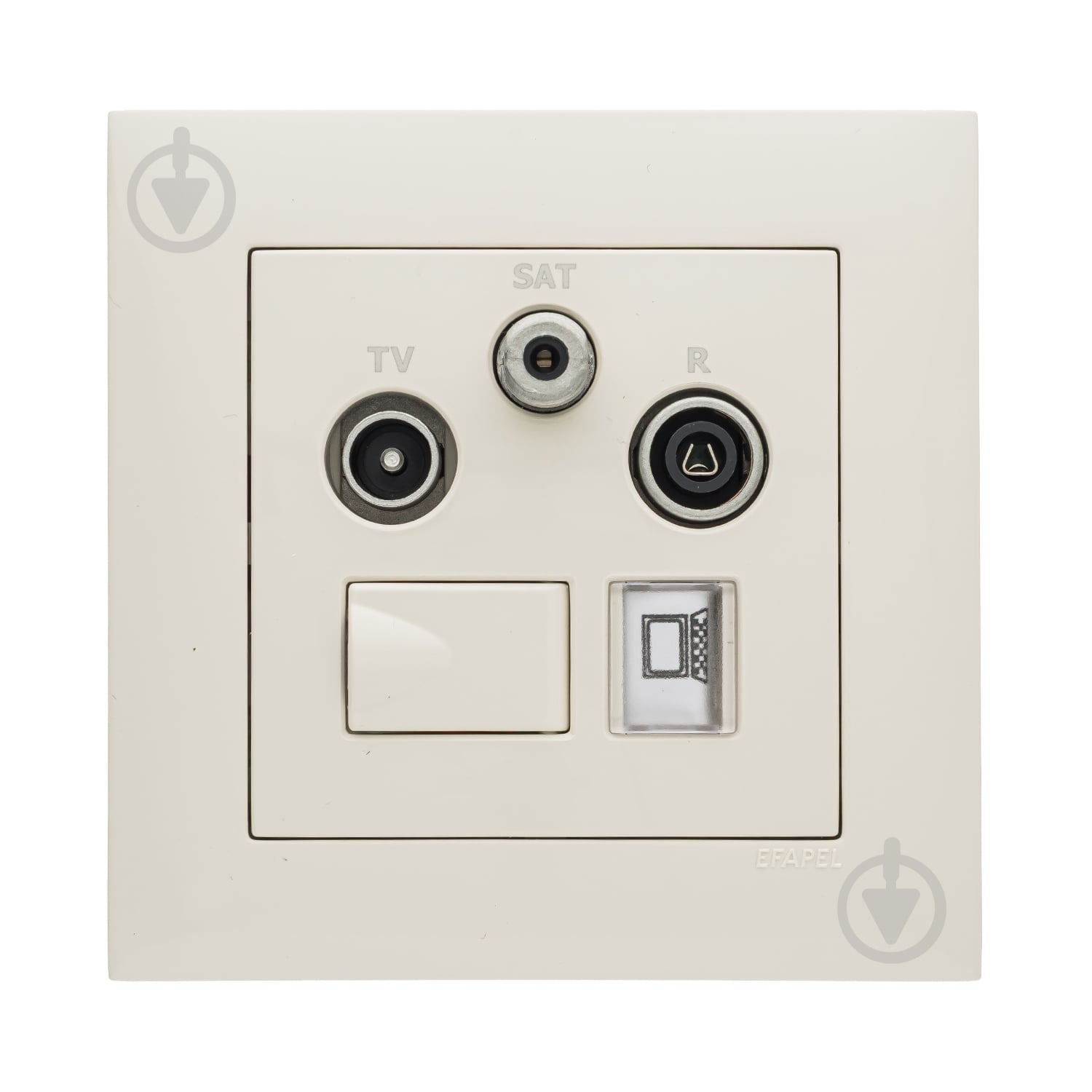 Розетка TV+R/SAT Efapel Logus IP20 слоновая кость 21544 TMF - фото 1