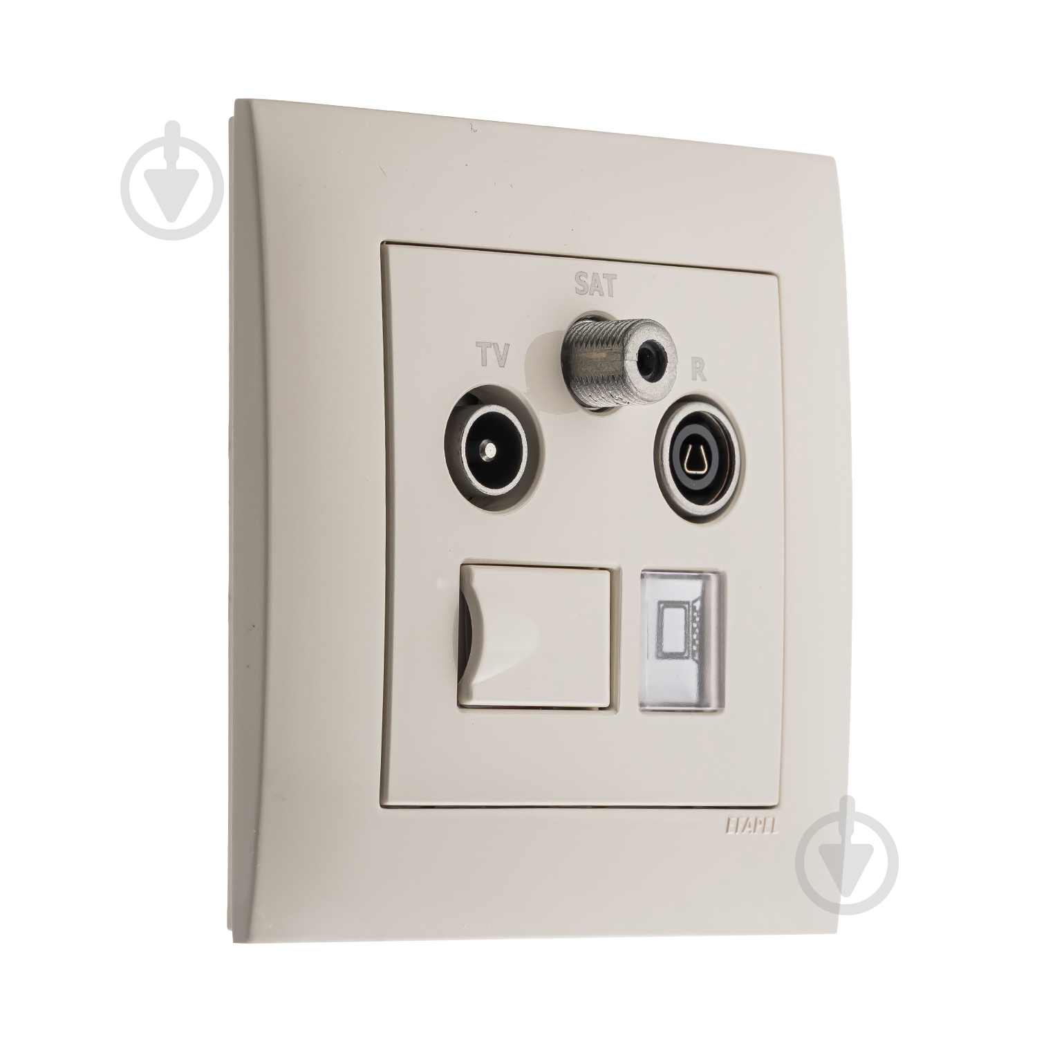 Розетка TV+R/SAT Efapel Logus IP20 слоновая кость 21544 TMF - фото 2