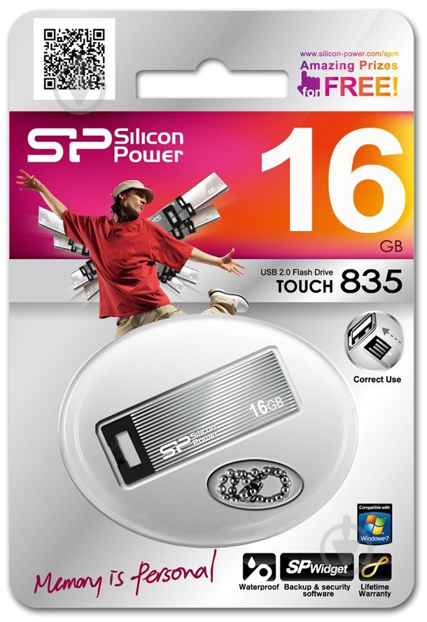 Флеш-память USB Silicon Power Touch 835 16 ГБ USB 2.0 grey (SP016GBUF2835V1T) - фото 5