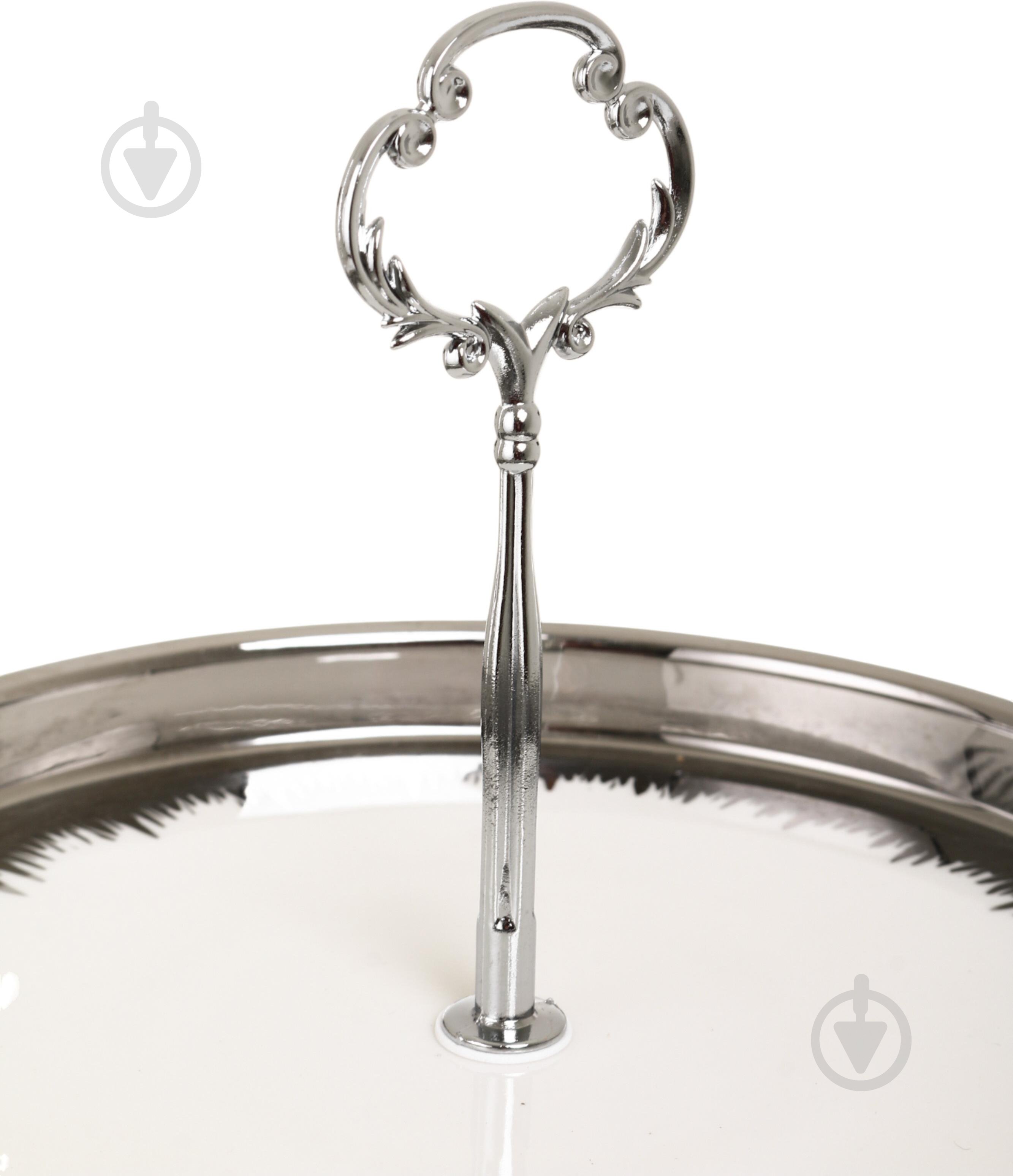 Фруктовница двухъярусная Fiora Moonlight 20х3/25х3 см фарфор - фото 3