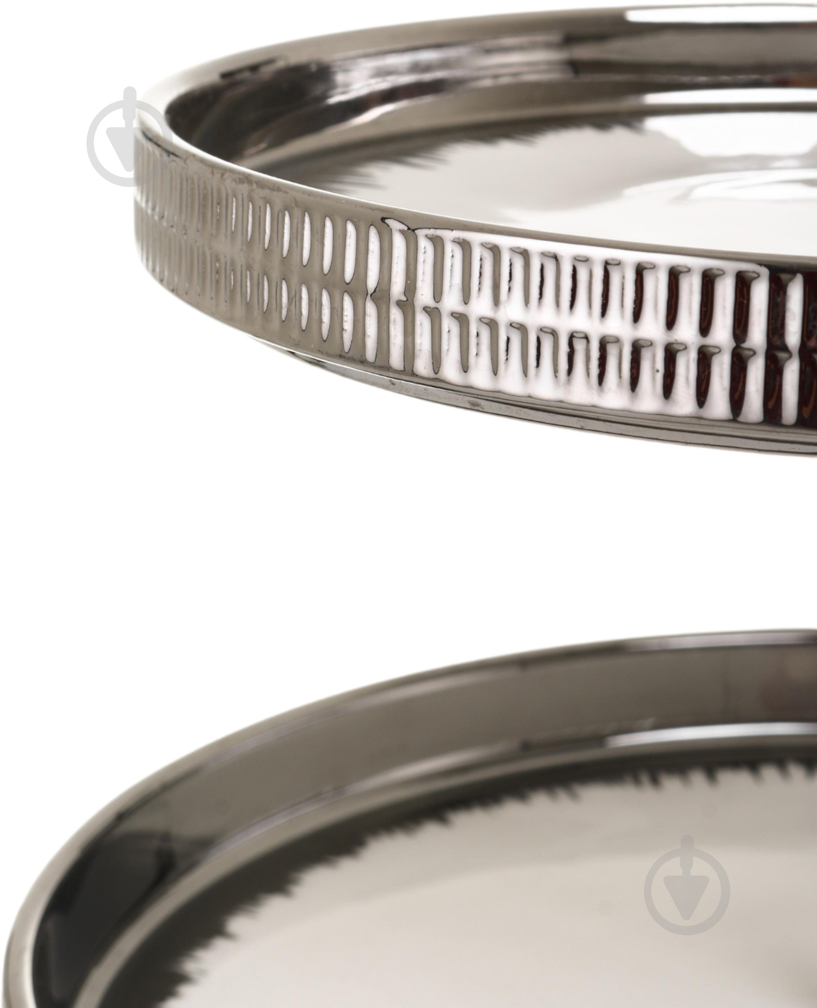 Фруктовница двухъярусная Fiora Moonlight 20х3/25х3 см фарфор - фото 2