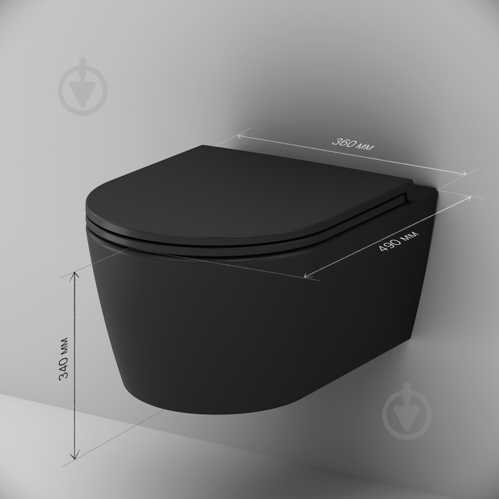 Унитаз подвесной AM.PM Func C8F1700MBSC FlashClean с сиденьем микролифт матовый - фото 9 Унитаз подвесной AM.PM Func C8F1700MBSC FlashClean с сиденьем микролифт матовый - фото 9