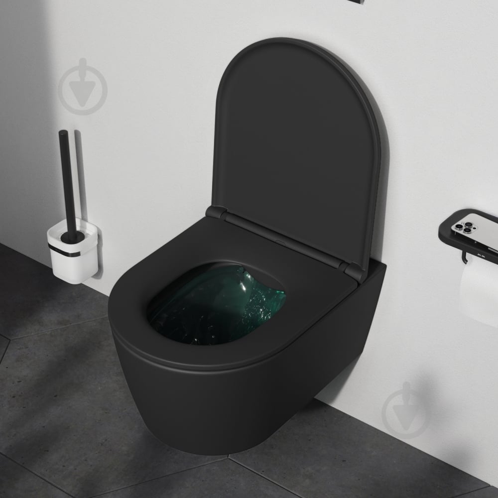 Унитаз подвесной AM.PM Func C8F1700MBSC FlashClean с сиденьем микролифт матовый - фото 4 Унитаз подвесной AM.PM Func C8F1700MBSC FlashClean с сиденьем микролифт матовый - фото 4