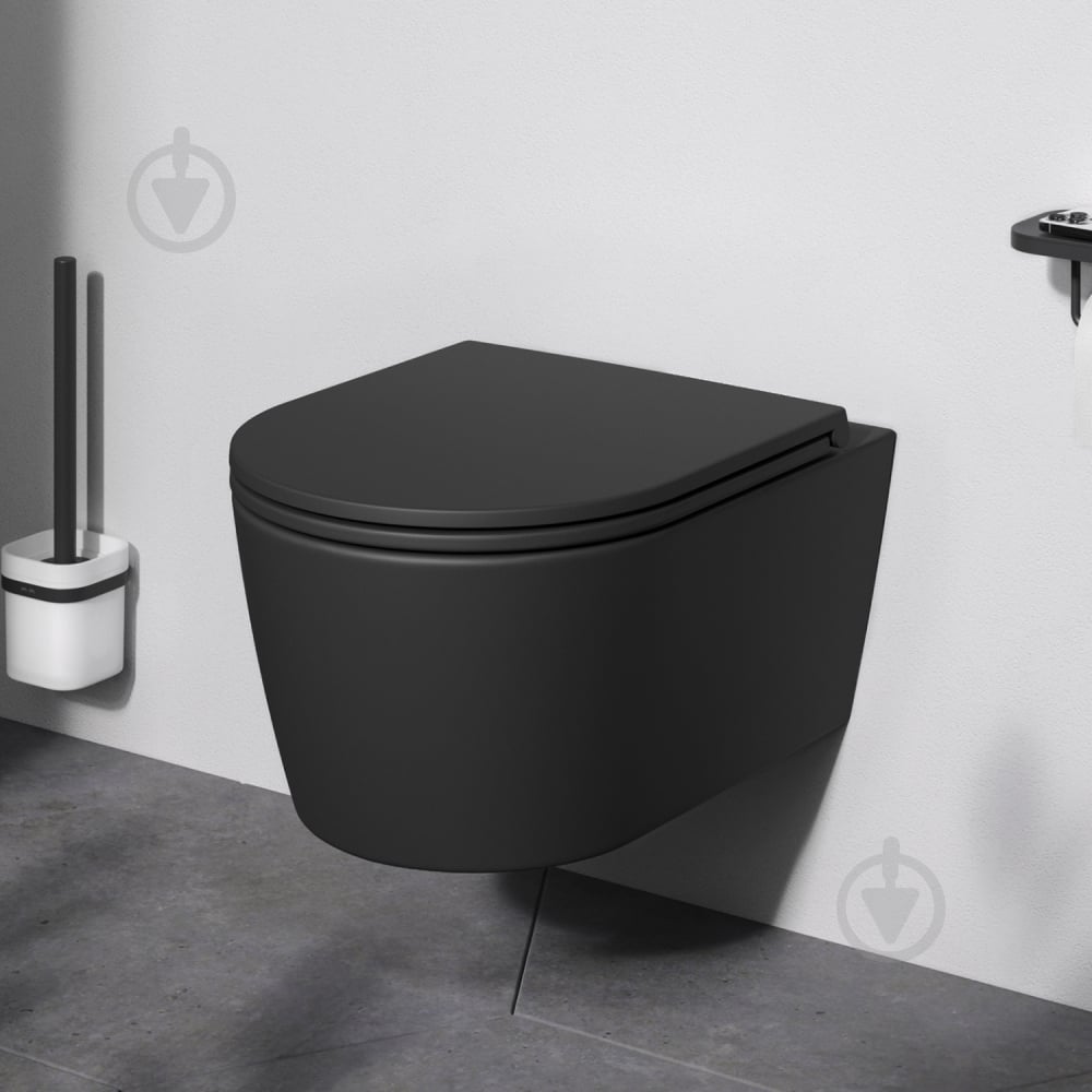 Унитаз подвесной AM.PM Func C8F1700MBSC FlashClean с сиденьем микролифт матовый - фото 3 Унитаз подвесной AM.PM Func C8F1700MBSC FlashClean с сиденьем микролифт матовый - фото 3