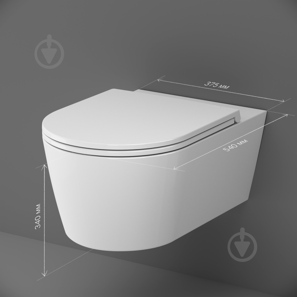 Унитаз подвесной AM.PM Func C8F1701SC FlashClean с сиденьем микролифт - фото 10