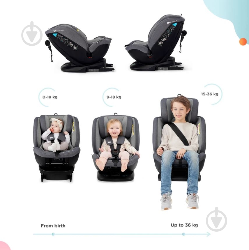 Автокресло Kinderkraft Xpedition Grey серый - фото 34 Автокресло Kinderkraft Xpedition Grey серый - фото 34