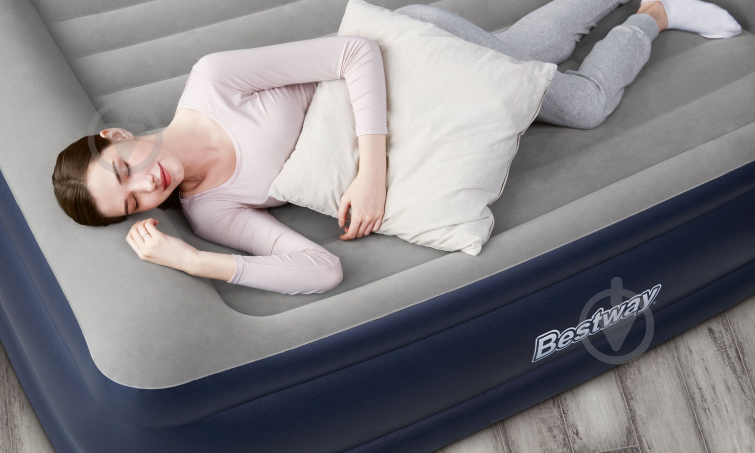 Матрас надувной Bestway 203х193 см синий с серым - фото 7 Матрас надувной Bestway 203х193 см синий с серым - фото 7