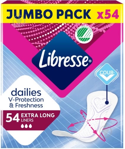Прокладки ежедневные Libresse Dailies Fresh Extra Long 54 шт. - фото 1