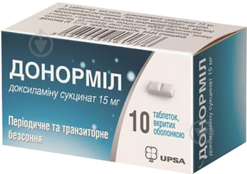 Донормил №10 таблетки 15 мг - фото 1 Донормил №10 таблетки 15 мг - фото 1