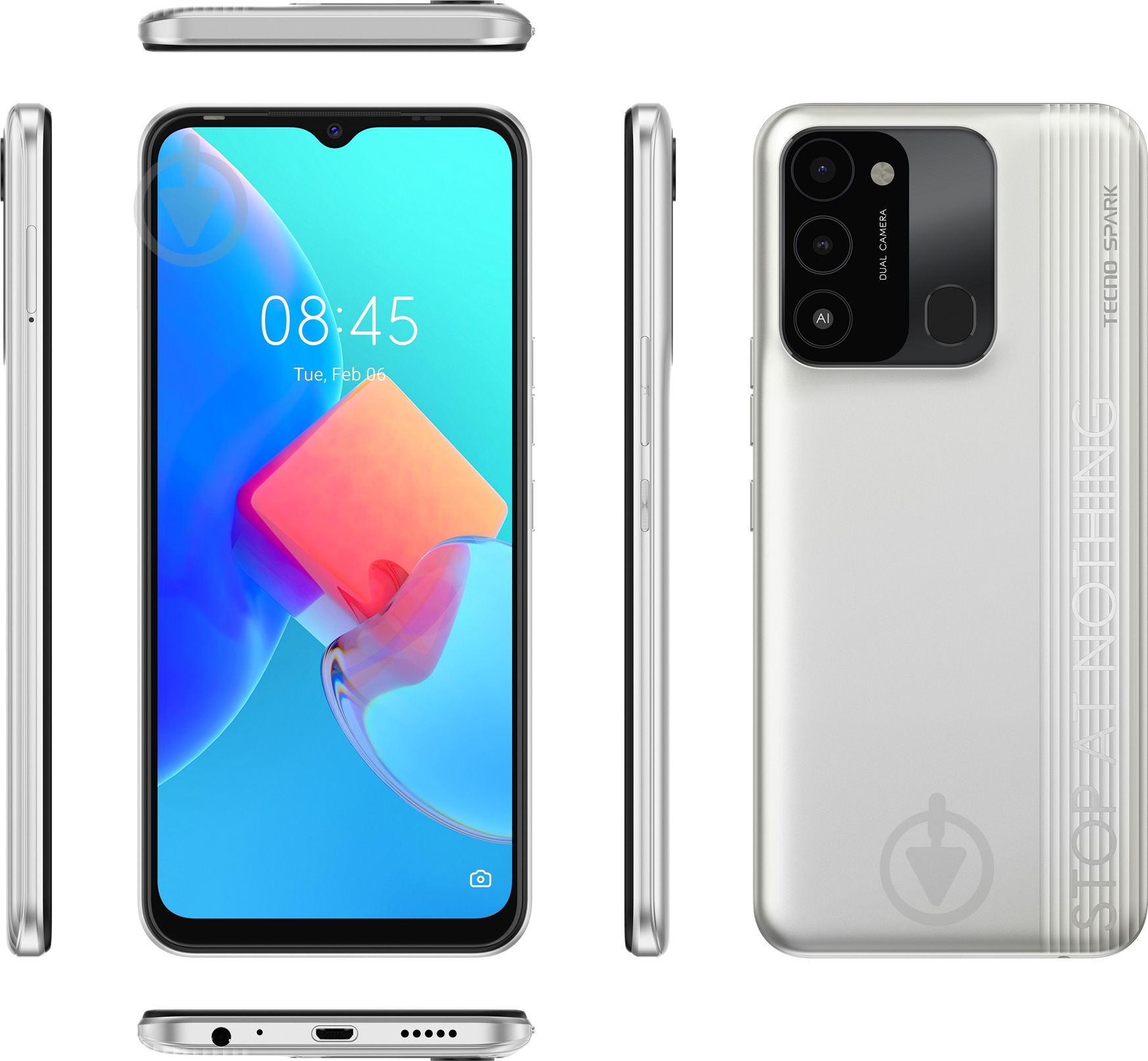 Смартфон Tecno Spark 8С NFC 4/64GB diamond grey (4895180777981) - фото 2 Смартфон Tecno Spark 8С NFC 4/64GB diamond grey (4895180777981) - фото 2