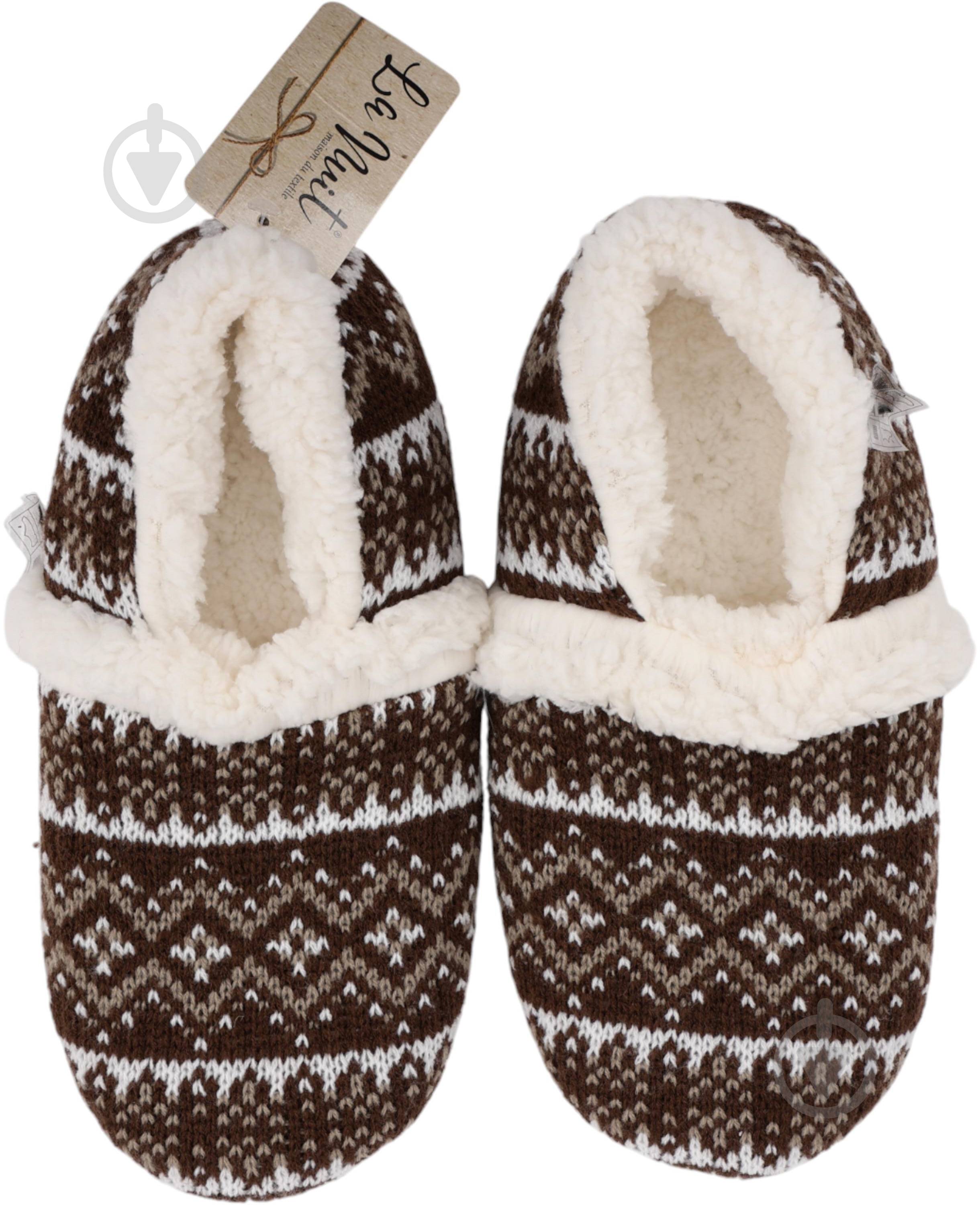 Взуття домашнє La Nuit Basic Кріс р.41/42 коричневий - фото 1 Взуття домашнє La Nuit Basic Кріс р.41/42 коричневий - фото 1