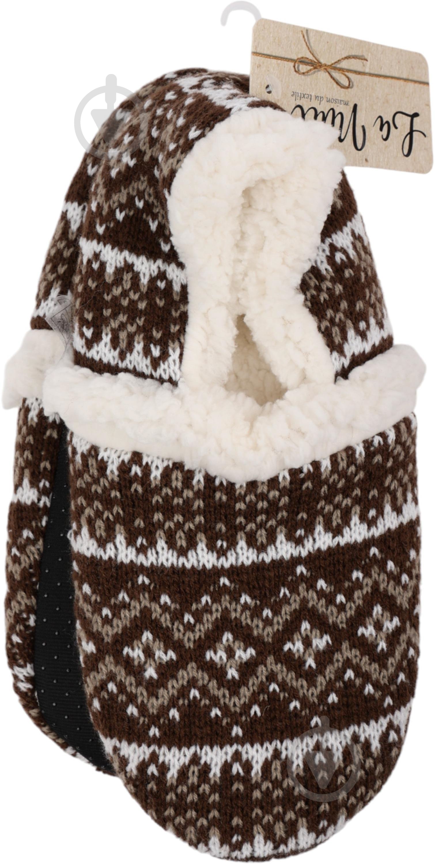 Взуття домашнє La Nuit Basic Кріс р.41/42 коричневий - фото 2 Взуття домашнє La Nuit Basic Кріс р.41/42 коричневий - фото 2