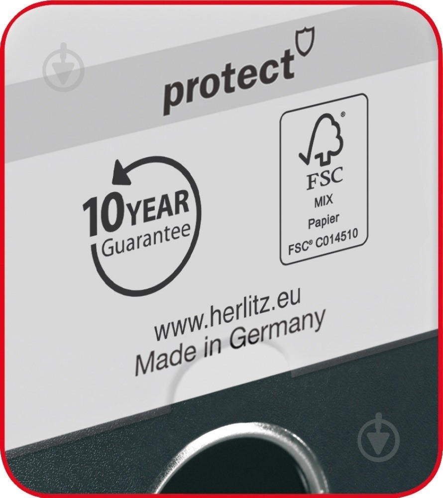 Папка-реєстратор А4 8 см Protect салатова Herlitz 11053667 - фото 4